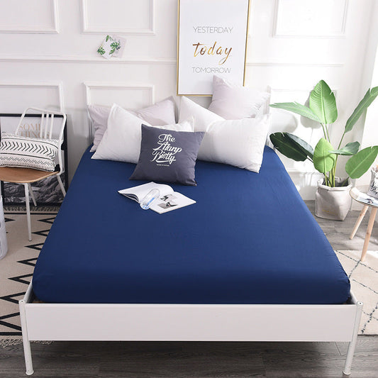 KTX-838419 Cotton Color Bed Sheet for Student Dormitory - Modern Simple Style Mattress Protector