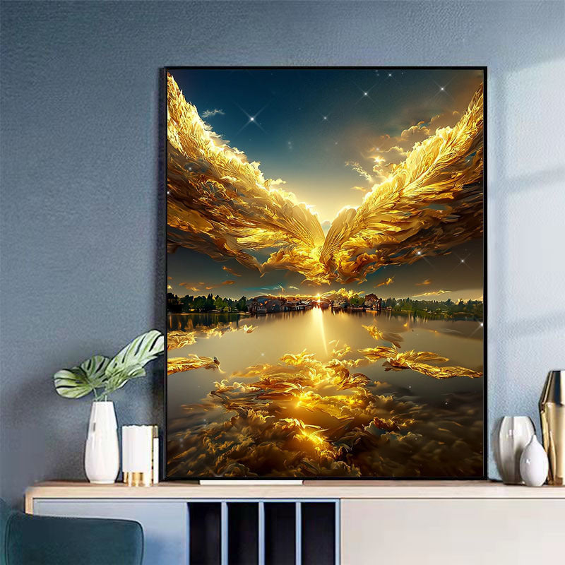 KTX-839187 Vibrant Digital Oil Painting Framed Decorative Art for Living Room & Bedroom