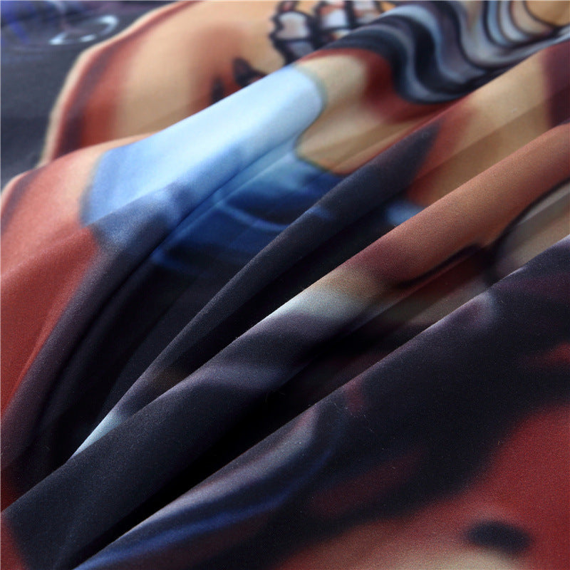 KTX-839251 Three-Piece Polyester Digital 3D Printing Duvet Cover Set for Standard Beds