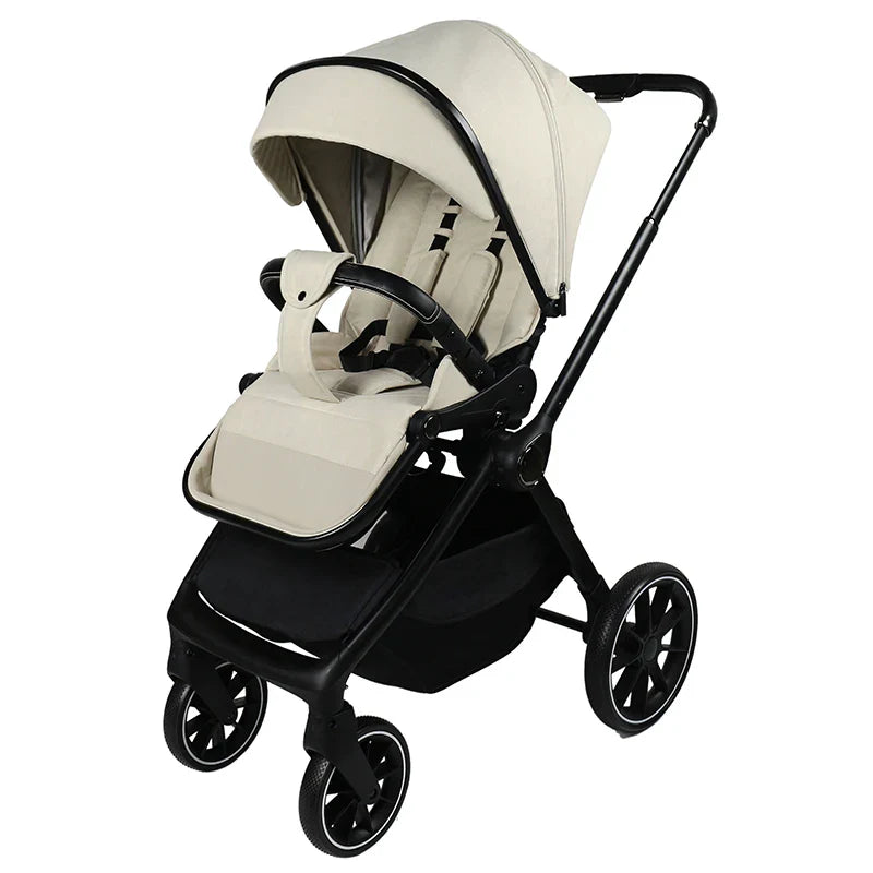 KTX-839443 Lightweight Linen 3-in-1 Baby Stroller for Infants and Toddlers (0-3 Years) in Car Design