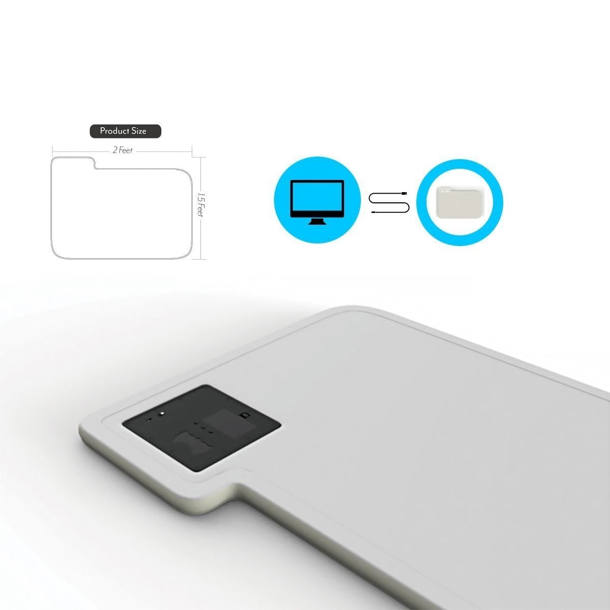 KTX-840403 Smart Alarm Clock with Memory Foam Mat for Effective Wake-Up and Time Display