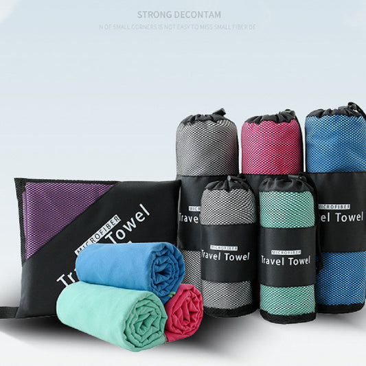 KTX-840979 Quick-Drying Double-Sided Microfiber Towel for Sports and Travel - Multiple Colors Available