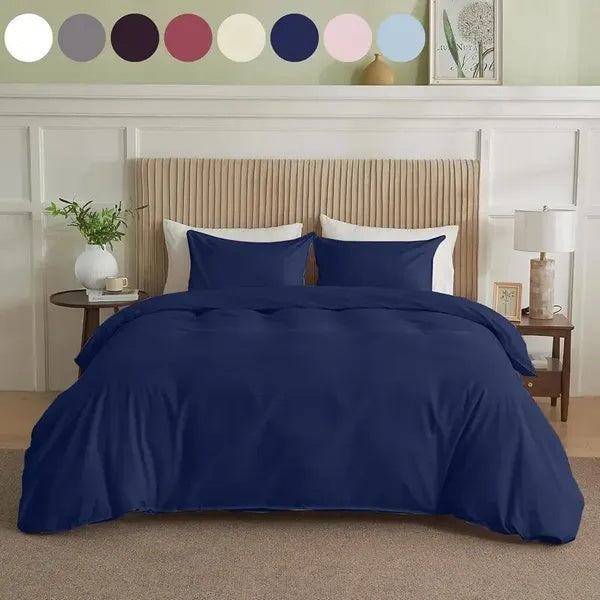 KTX-841363 Solid King Duvet Cover by Serta Simply Clean