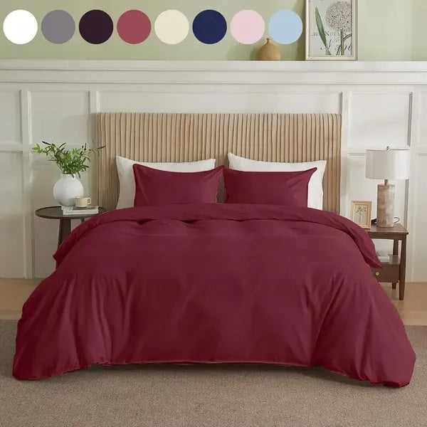 KTX-841363 Solid King Duvet Cover by Serta Simply Clean