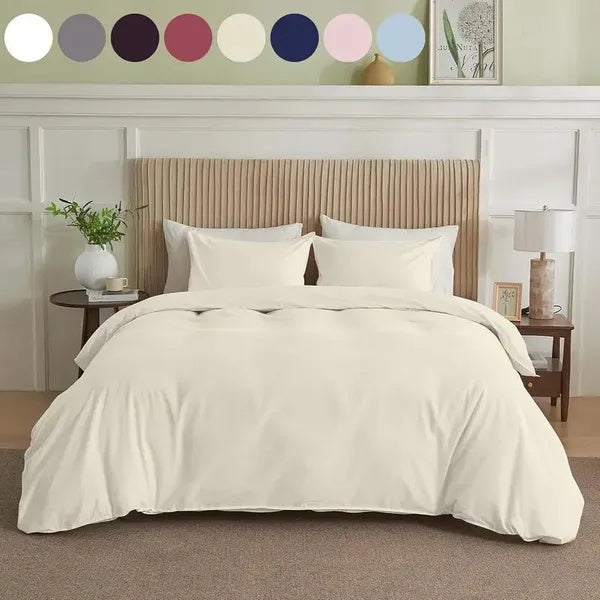 KTX-841363 Solid King Duvet Cover by Serta Simply Clean