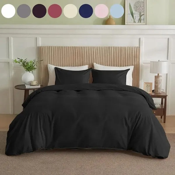 KTX-841363 Solid King Duvet Cover by Serta Simply Clean