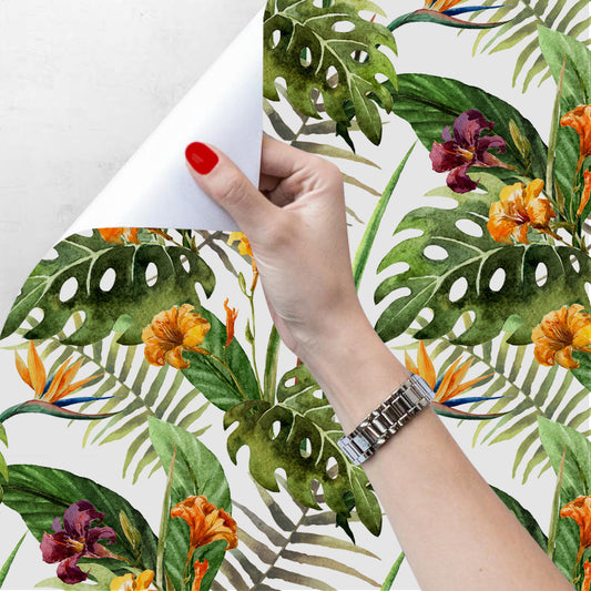 KTX-841491 Self-Adhesive PVC Roll Wallpaper - 45cm x 200cm Touch Fabric