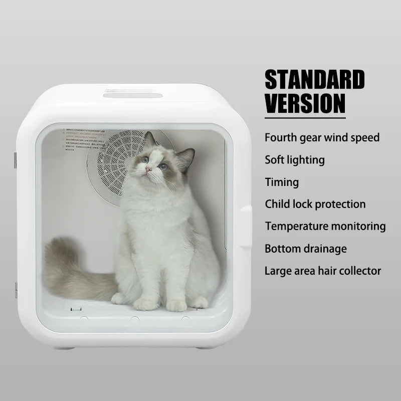 KTX-841811 Smart Pet Drying Box for Small Animals and Cats, Automatic Eco-Friendly Design
