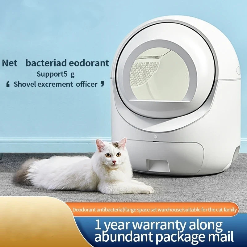 KTX-842003 Extra Large Smart Cat Litter Box with 5G WiFi, One-Touch Clean & Easy Maintenance, Ideal for Cats Up to 34.17lb