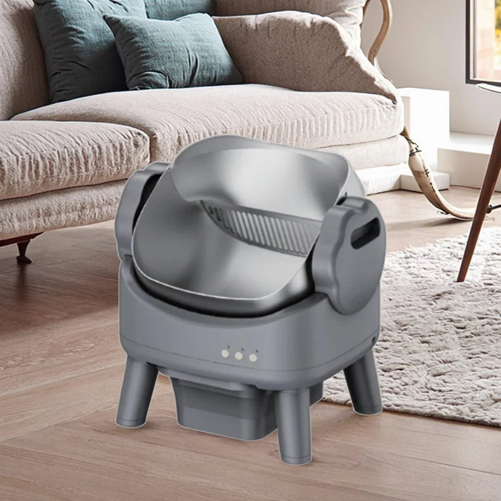 KTX-843155 Self-Cleaning Waterproof Smart Cat Litter Box with Remote Control - 74L Capacity