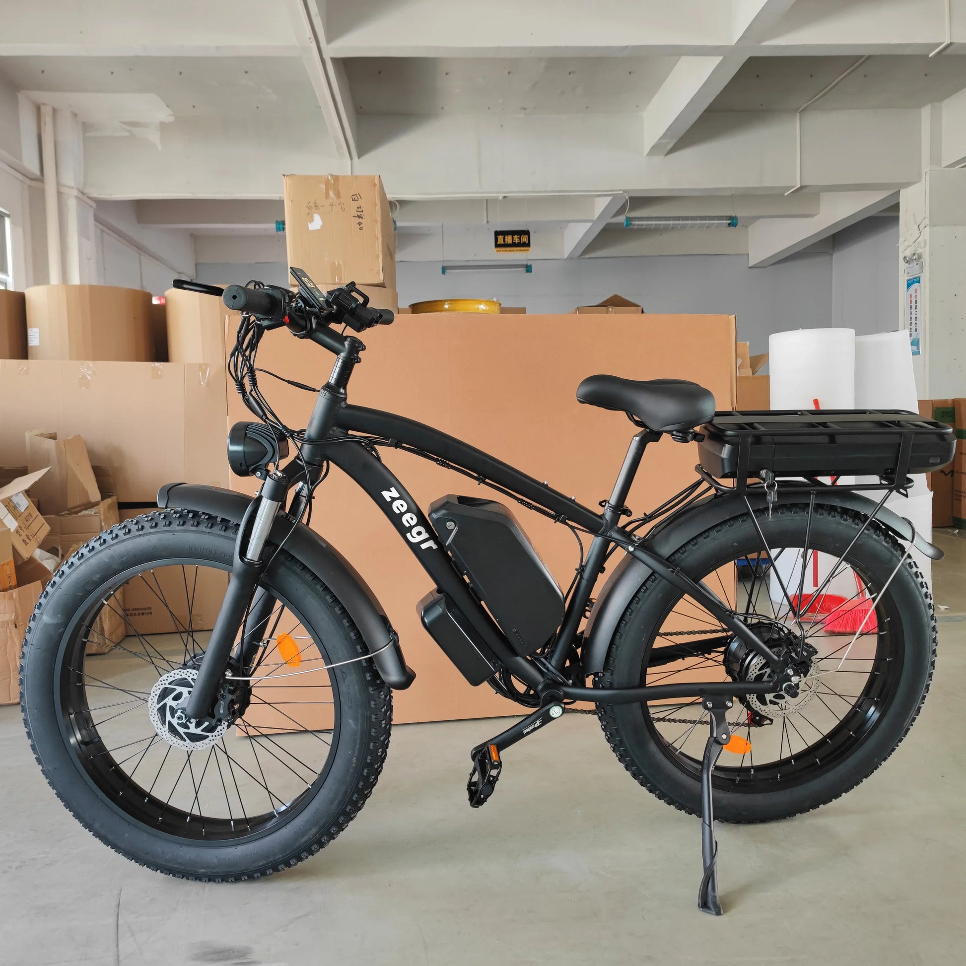 KTX-843411 26 Inch 48V 2000W Dual Motor Fat Tire Electric Mountain Bike with Dual Battery 7-Speed Gear System