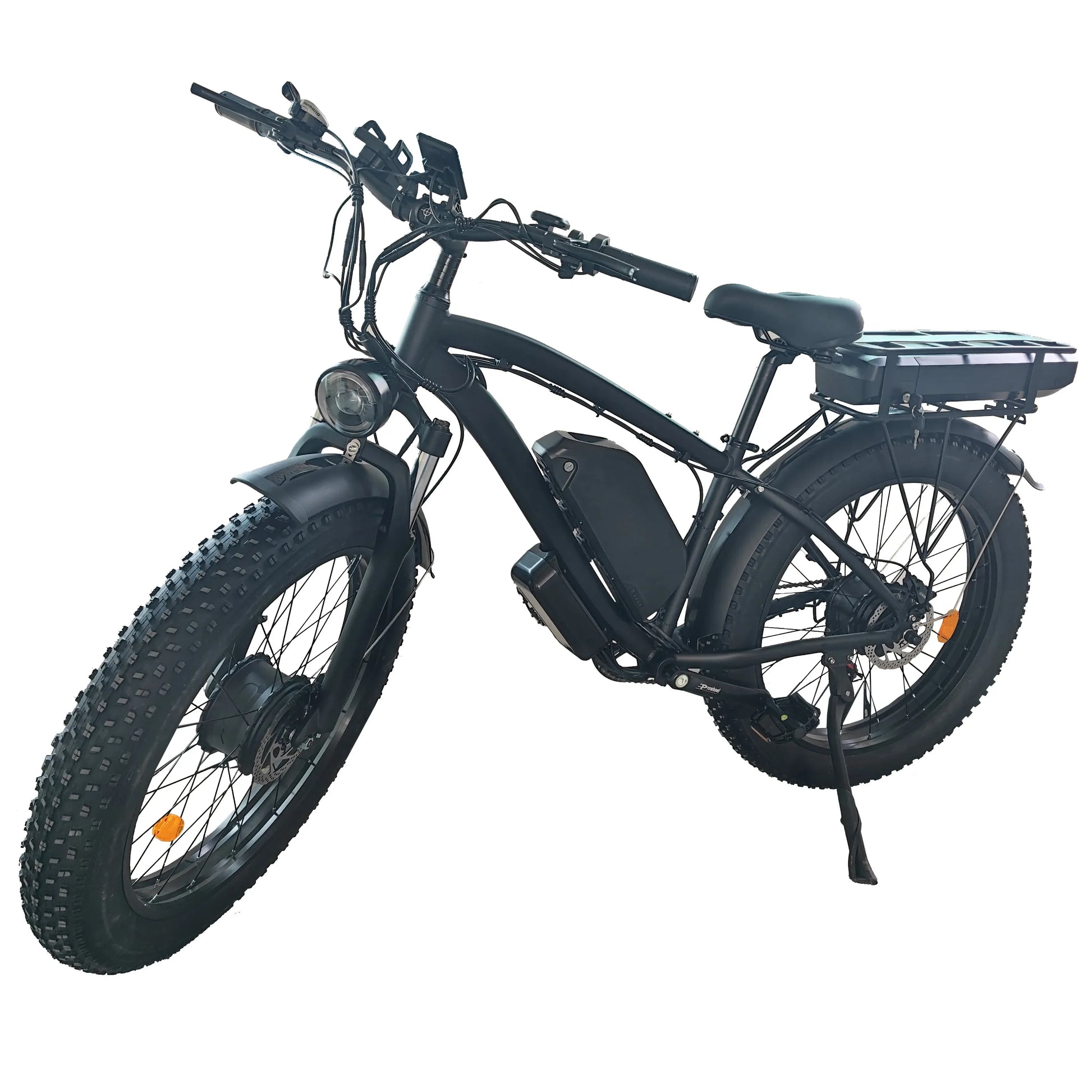 KTX-843411 26 Inch 48V 2000W Dual Motor Fat Tire Electric Mountain Bike with Dual Battery 7-Speed Gear System