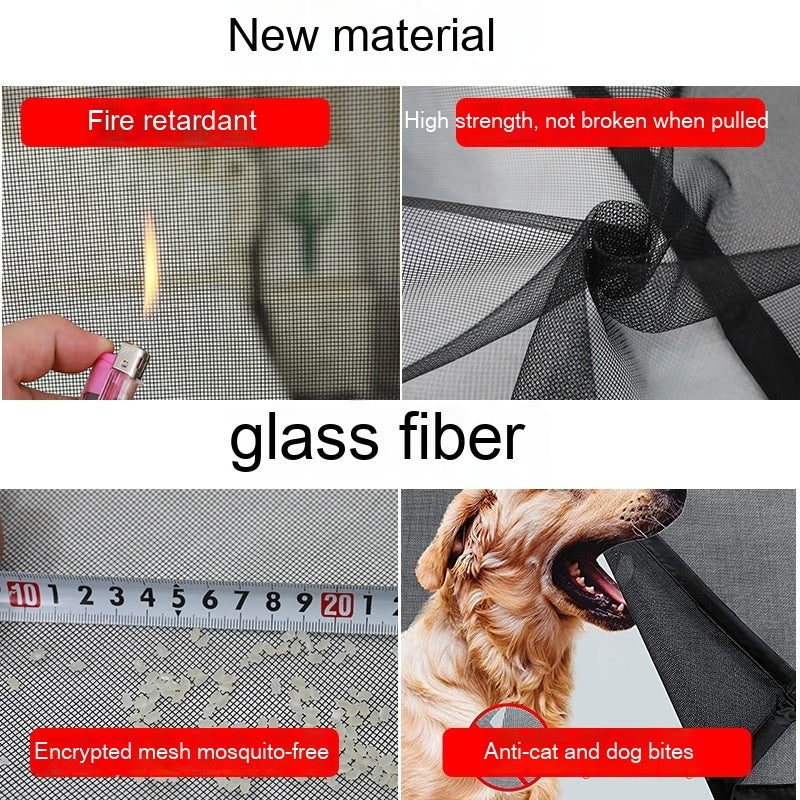 KTX-843411 Mosquito-Proof Glass Fiber Screen Door Curtain - Durable and Modern Design, Multiple Sizes Available