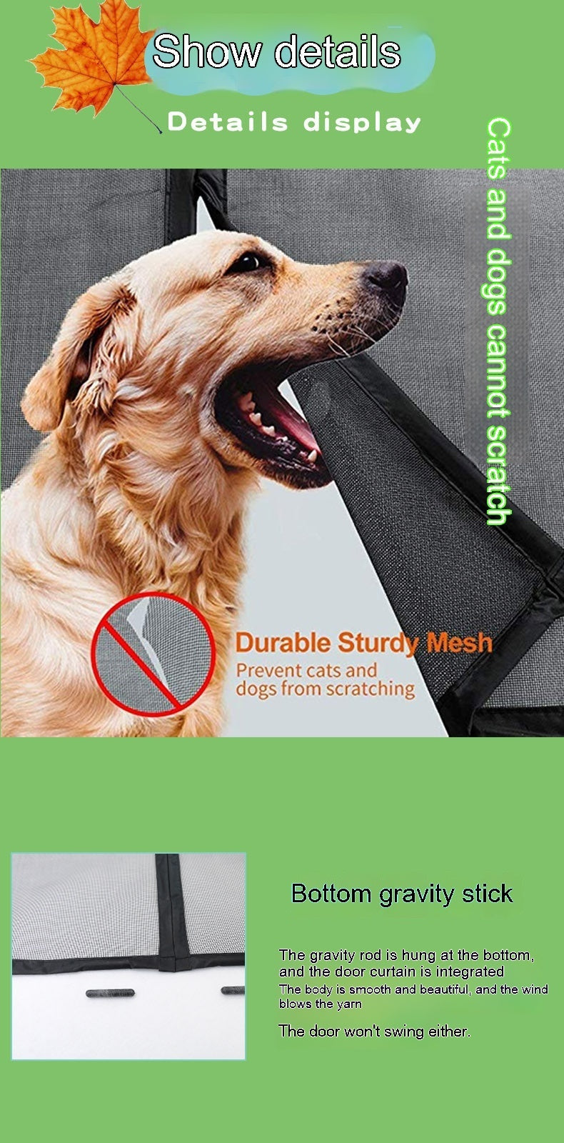 KTX-843411 Mosquito-Proof Glass Fiber Screen Door Curtain - Durable and Modern Design, Multiple Sizes Available