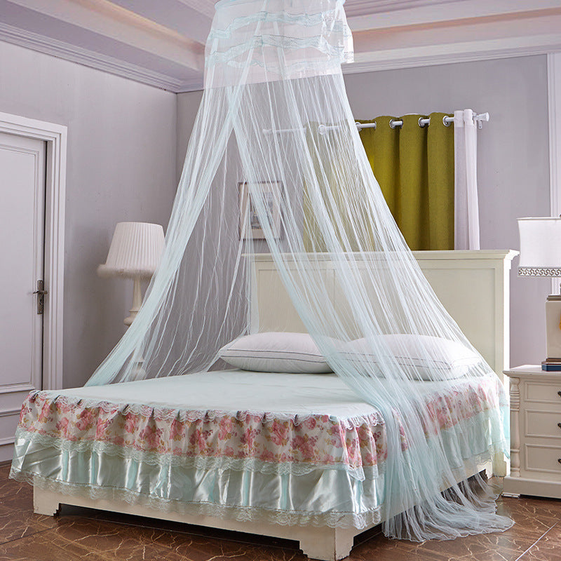 KTX-843859 European Style Hanging Dome Mosquito Net with Single Door Opening, Polyester Fiber Material