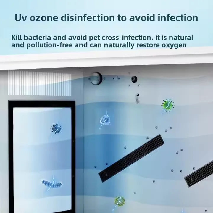 KTX-844115 Eco-Friendly Smart Pet Hair Dryer for Dogs and Cats - Large Volume Drying Box