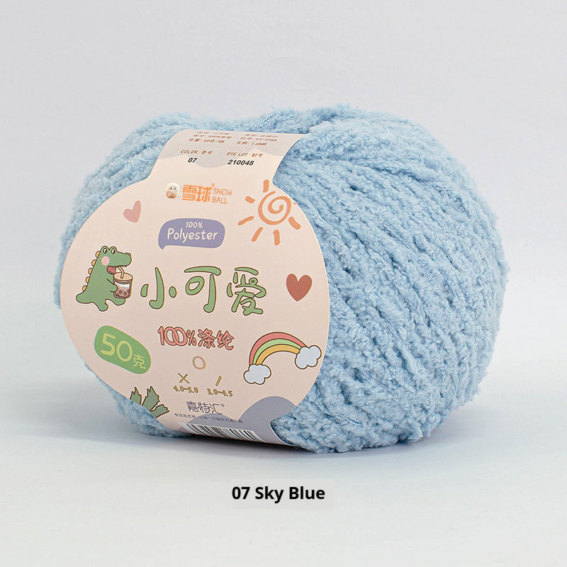 KTX-845843 Hand-Woven Three-Strand Velvet Crochet Yarn - 50g Wool Ball for DIY Crafts