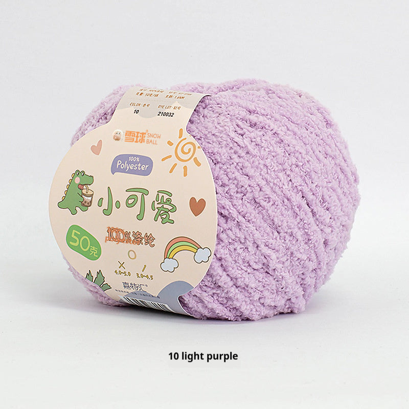 KTX-845843 Hand-Woven Three-Strand Velvet Crochet Yarn - 50g Wool Ball for DIY Crafts