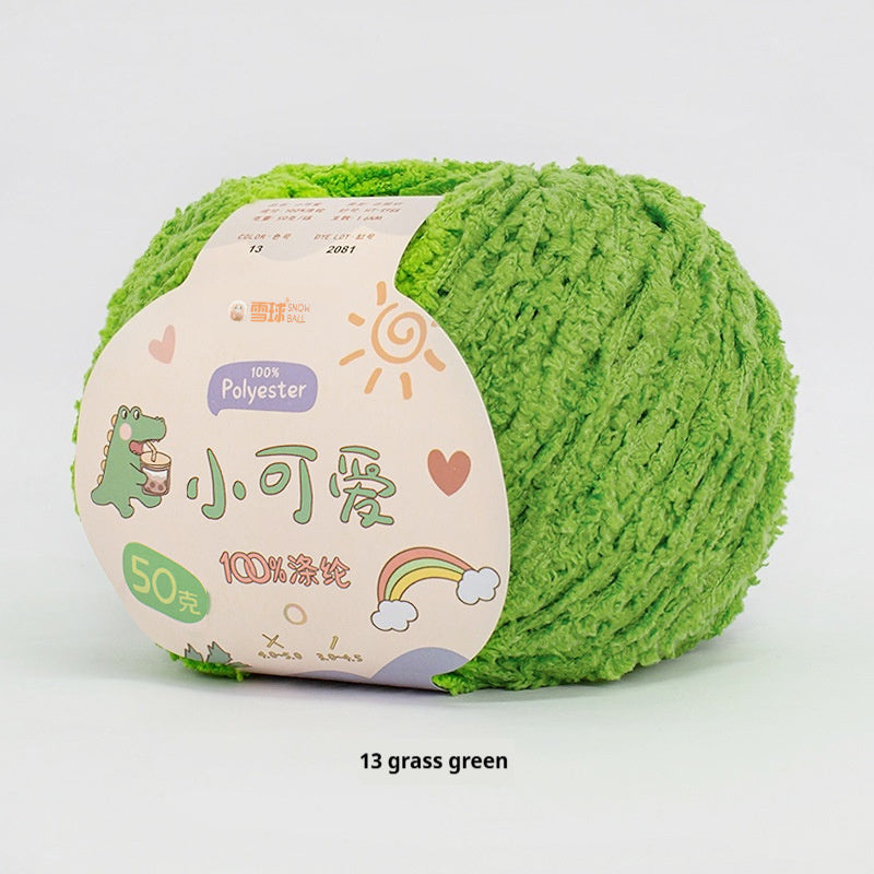 KTX-845843 Hand-Woven Three-Strand Velvet Crochet Yarn - 50g Wool Ball for DIY Crafts