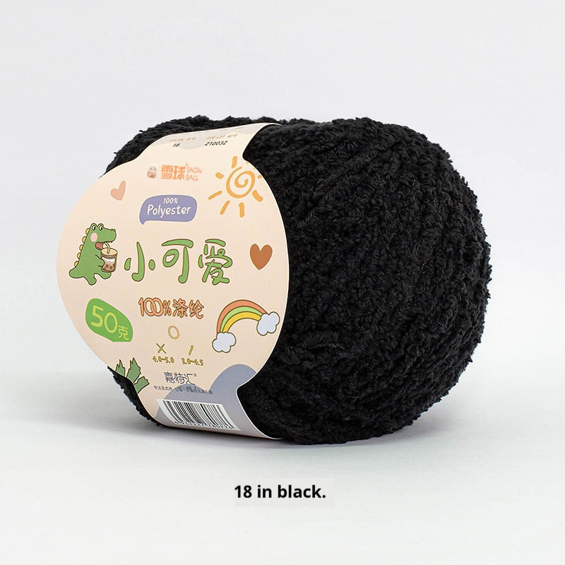 KTX-845843 Hand-Woven Three-Strand Velvet Crochet Yarn - 50g Wool Ball for DIY Crafts