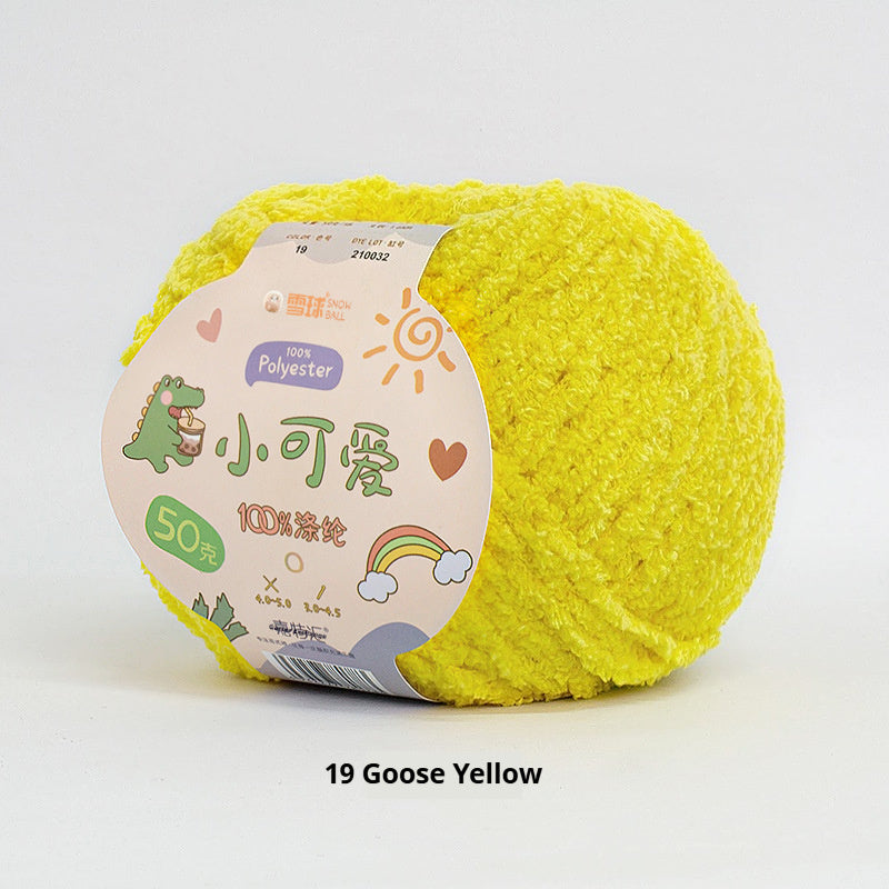 KTX-845843 Hand-Woven Three-Strand Velvet Crochet Yarn - 50g Wool Ball for DIY Crafts