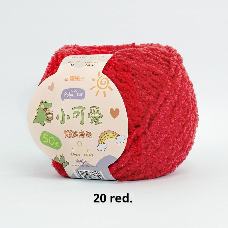 KTX-845843 Hand-Woven Three-Strand Velvet Crochet Yarn - 50g Wool Ball for DIY Crafts