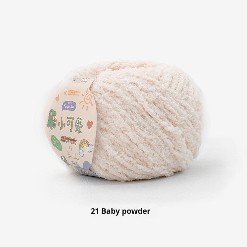 KTX-845843 Hand-Woven Three-Strand Velvet Crochet Yarn - 50g Wool Ball for DIY Crafts