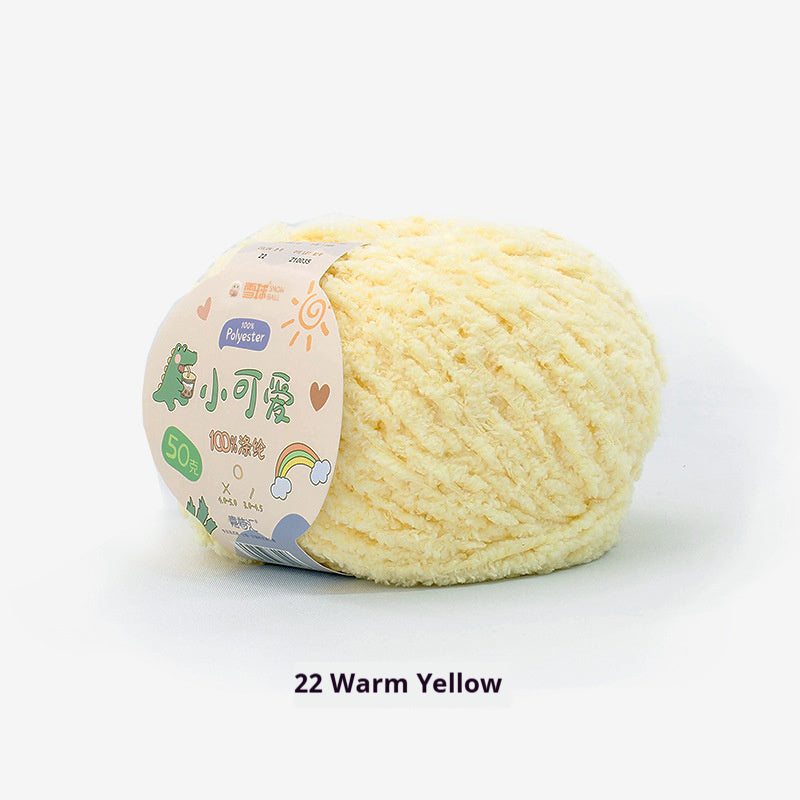 KTX-845843 Hand-Woven Three-Strand Velvet Crochet Yarn - 50g Wool Ball for DIY Crafts