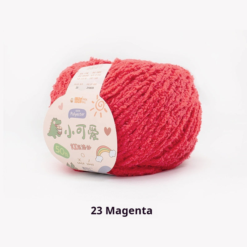KTX-845843 Hand-Woven Three-Strand Velvet Crochet Yarn - 50g Wool Ball for DIY Crafts