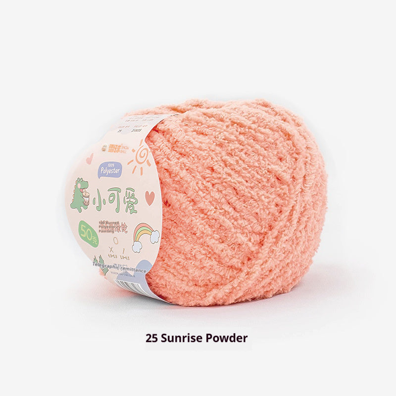 KTX-845843 Hand-Woven Three-Strand Velvet Crochet Yarn - 50g Wool Ball for DIY Crafts