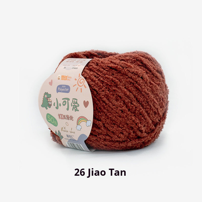 KTX-845843 Hand-Woven Three-Strand Velvet Crochet Yarn - 50g Wool Ball for DIY Crafts