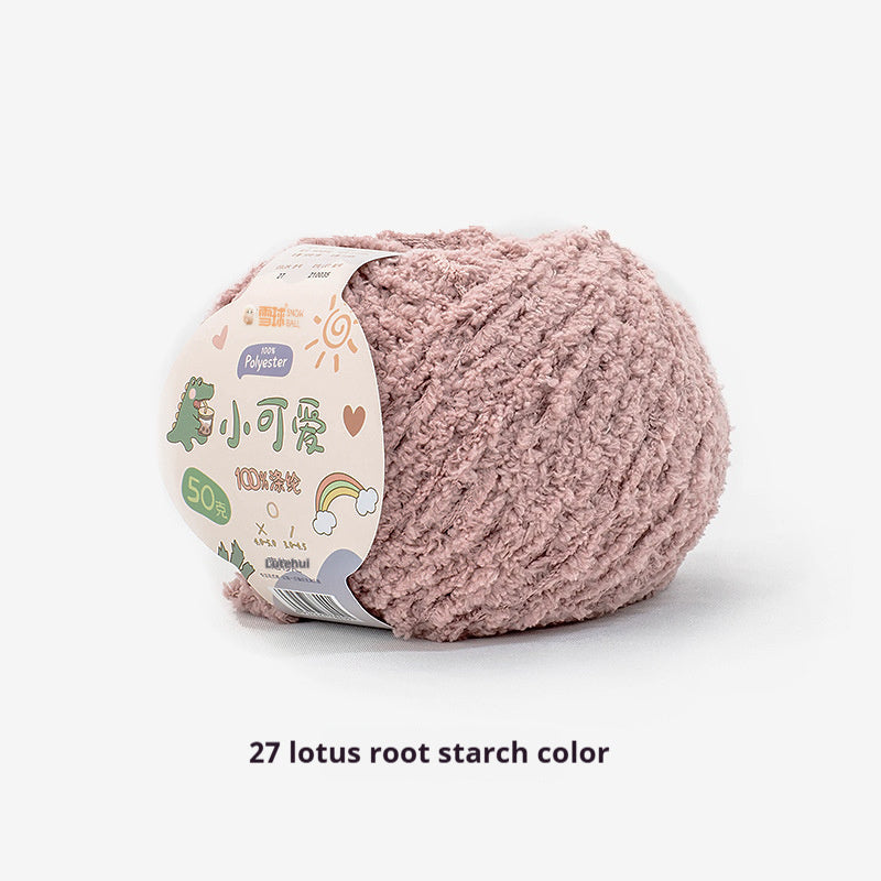 KTX-845843 Hand-Woven Three-Strand Velvet Crochet Yarn - 50g Wool Ball for DIY Crafts