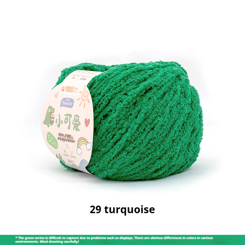 KTX-845843 Hand-Woven Three-Strand Velvet Crochet Yarn - 50g Wool Ball for DIY Crafts