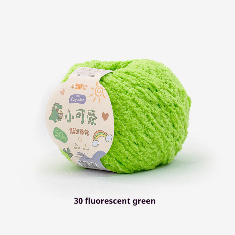 KTX-845843 Hand-Woven Three-Strand Velvet Crochet Yarn - 50g Wool Ball for DIY Crafts