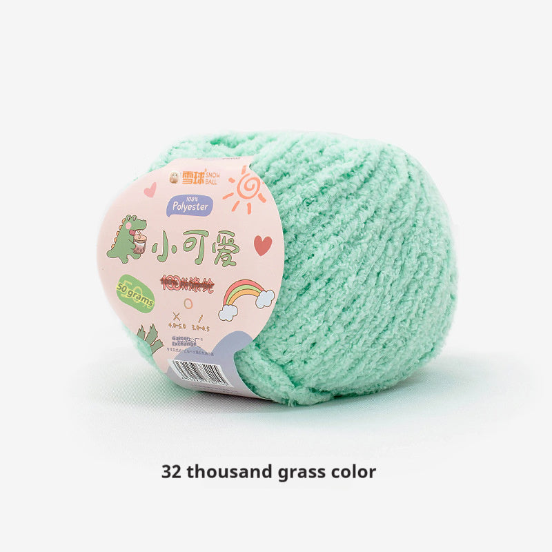 KTX-845843 Hand-Woven Three-Strand Velvet Crochet Yarn - 50g Wool Ball for DIY Crafts
