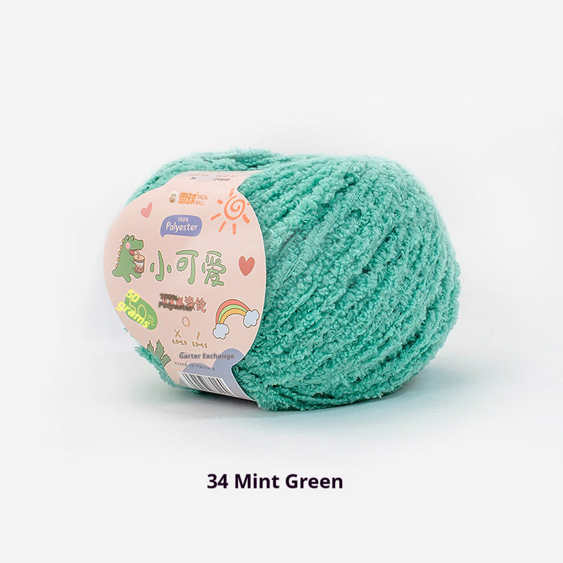 KTX-845843 Hand-Woven Three-Strand Velvet Crochet Yarn - 50g Wool Ball for DIY Crafts