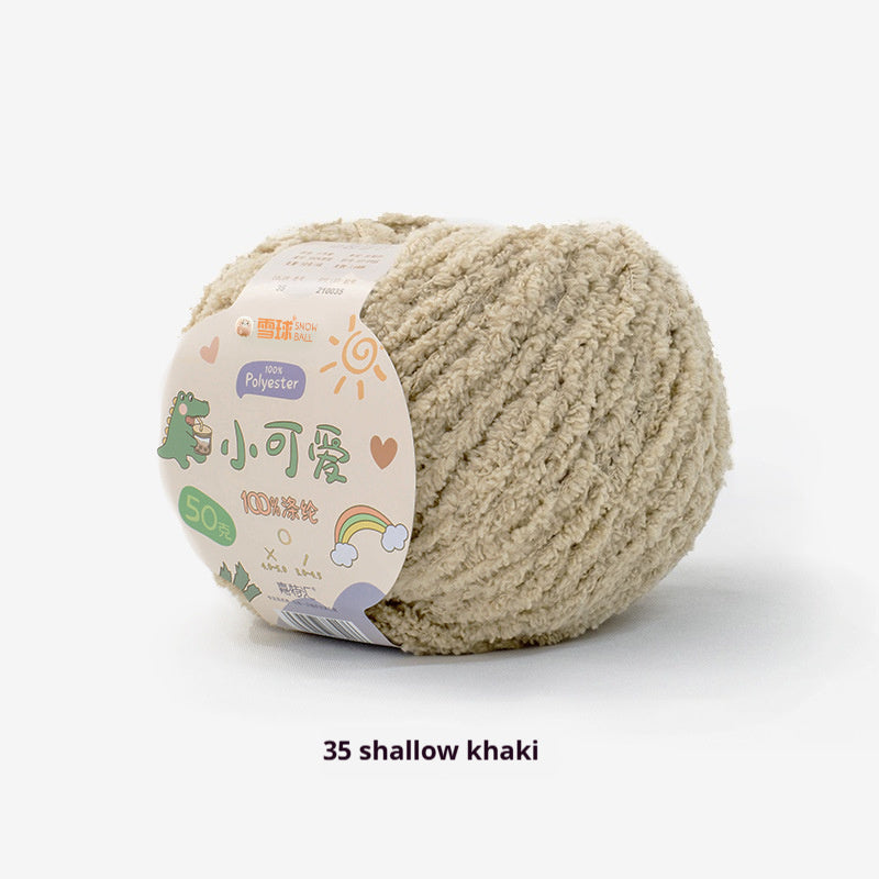 KTX-845843 Hand-Woven Three-Strand Velvet Crochet Yarn - 50g Wool Ball for DIY Crafts