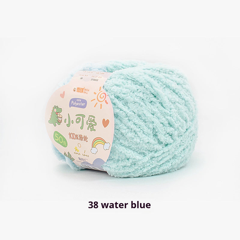 KTX-845843 Hand-Woven Three-Strand Velvet Crochet Yarn - 50g Wool Ball for DIY Crafts
