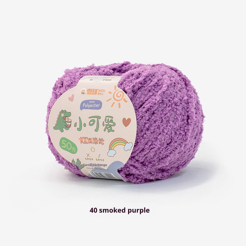 KTX-845843 Hand-Woven Three-Strand Velvet Crochet Yarn - 50g Wool Ball for DIY Crafts