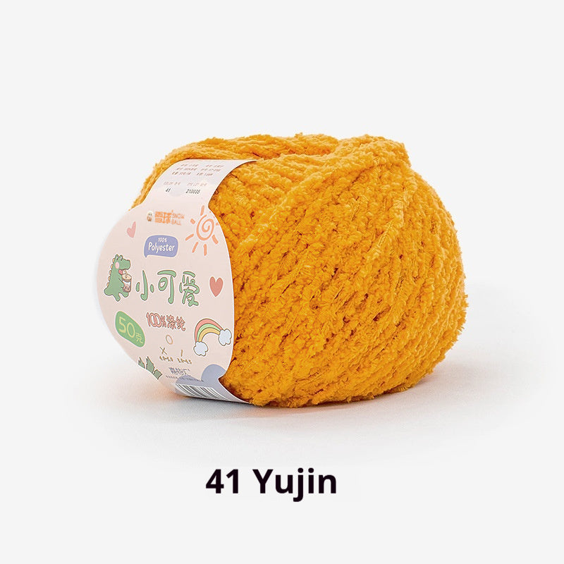 KTX-845843 Hand-Woven Three-Strand Velvet Crochet Yarn - 50g Wool Ball for DIY Crafts