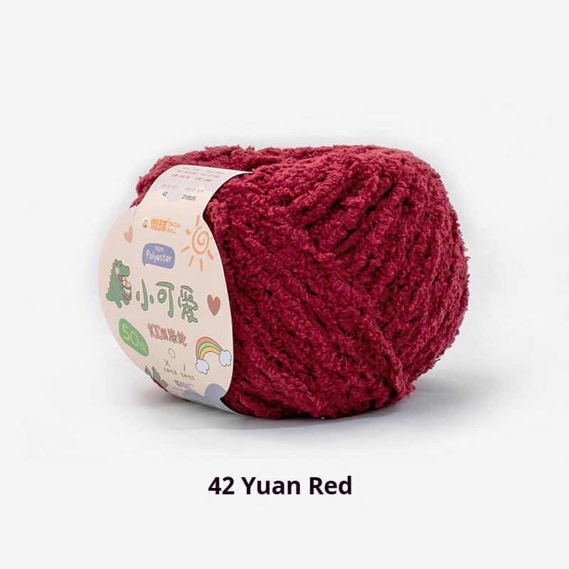 KTX-845843 Hand-Woven Three-Strand Velvet Crochet Yarn - 50g Wool Ball for DIY Crafts