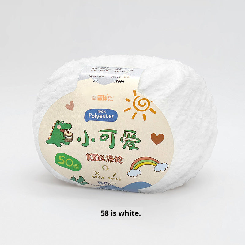 KTX-845843 Hand-Woven Three-Strand Velvet Crochet Yarn - 50g Wool Ball for DIY Crafts