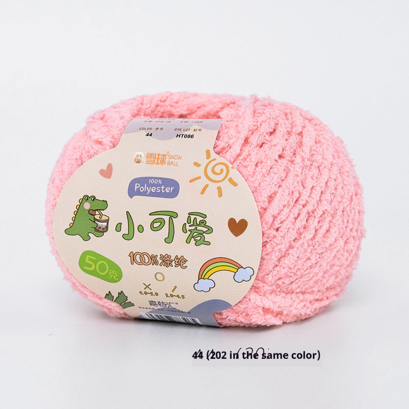 KTX-845843 Hand-Woven Three-Strand Velvet Crochet Yarn - 50g Wool Ball for DIY Crafts