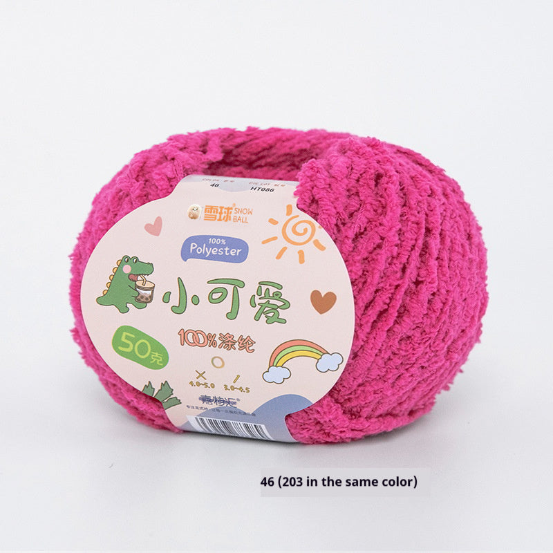 KTX-845843 Hand-Woven Three-Strand Velvet Crochet Yarn - 50g Wool Ball for DIY Crafts