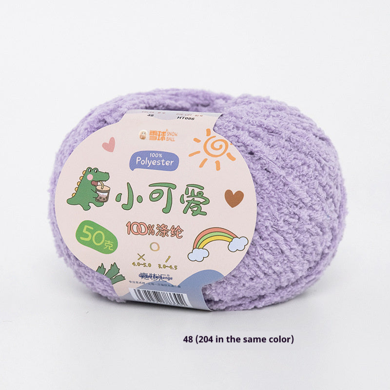 KTX-845843 Hand-Woven Three-Strand Velvet Crochet Yarn - 50g Wool Ball for DIY Crafts