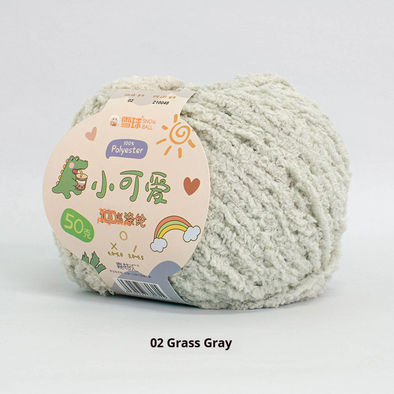 KTX-845843 Hand-Woven Three-Strand Velvet Crochet Yarn - 50g Wool Ball for DIY Crafts