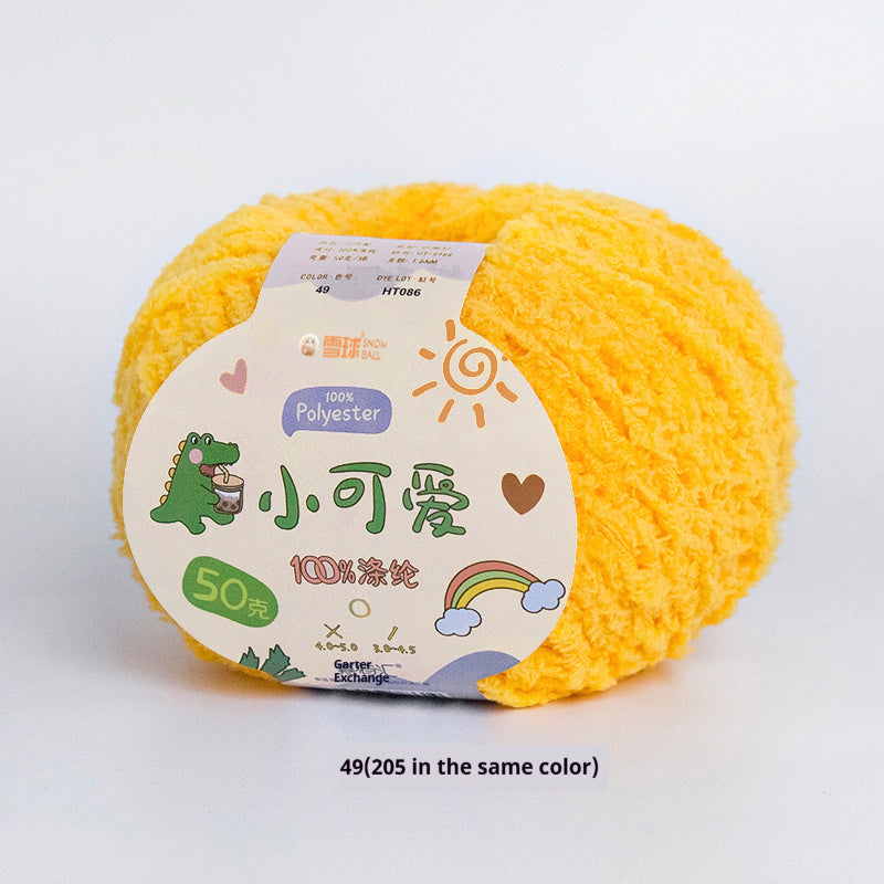 KTX-845843 Hand-Woven Three-Strand Velvet Crochet Yarn - 50g Wool Ball for DIY Crafts