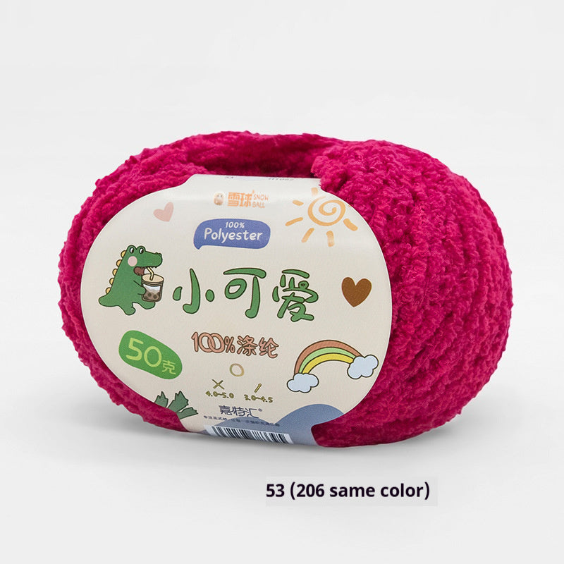 KTX-845843 Hand-Woven Three-Strand Velvet Crochet Yarn - 50g Wool Ball for DIY Crafts