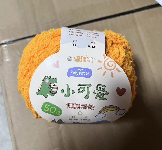 KTX-845843 Hand-Woven Three-Strand Velvet Crochet Yarn - 50g Wool Ball for DIY Crafts