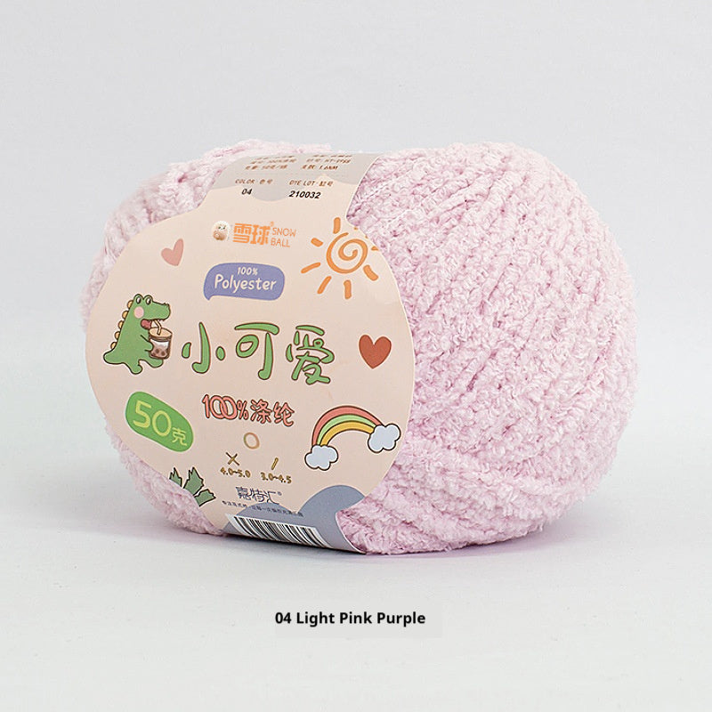 KTX-845843 Hand-Woven Three-Strand Velvet Crochet Yarn - 50g Wool Ball for DIY Crafts